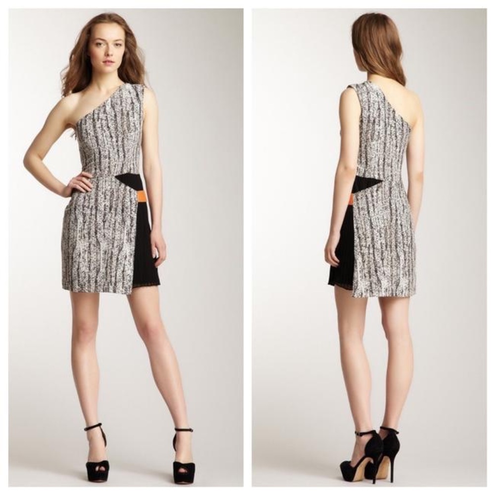 Sachin + Babi Snake Skin / pleated / belt dress